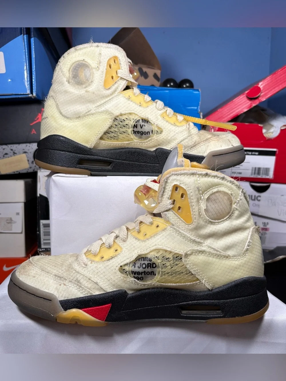 Size 5.5 - Jordan 5 SP x Off-White Mid Sail